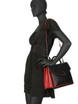 Shoulder Bag Escarpe Leather Etrier Black escarpe EESC03-vue-porte