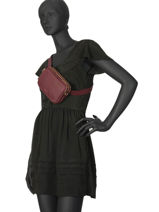 Sac Banane Tradition Cuir Etrier Violet tradition EHER28-vue-porte