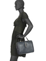 Medium Top Handle Balade Leather Etrier Blue balade EBAL09-vue-porte