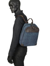 Sac � Dos Business Harbor 2 Compartiments Etrier Bleu harbor EHAR04-vue-porte