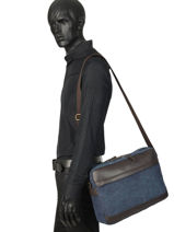 Messenger Tas Harbor 2 Compartimenten Etrier Blauw harbor EHAR05-vue-porte