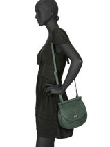 Shoulder Bag Casac Leather Etrier Green casac ECAS02-vue-porte
