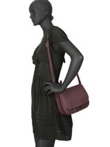 Cross Body Tas Tradition Leder Etrier Violet tradition EHER23-vue-porte