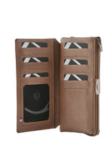 Purse Leather Etrier Brown blanco 600907-vue-porte