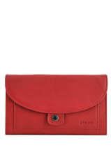 Purse Leather Etrier Orange blanco 600700