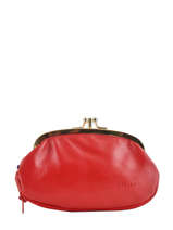 Leather Purse Etrier Pink bourse E3691