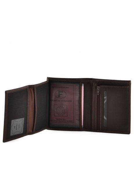 Wallet Leather Etrier Brown oil 790241 other view 4