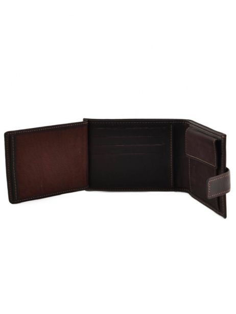 Wallet Leather Etrier Brown oil 790120 other view 4