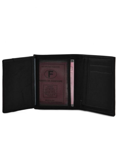 Wallet Leather Etrier Black oil 790140 other view 4