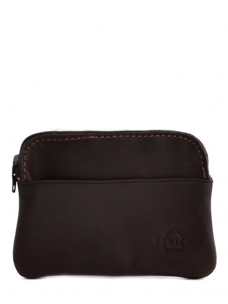 Purse Leather Etrier Brown oil 790339