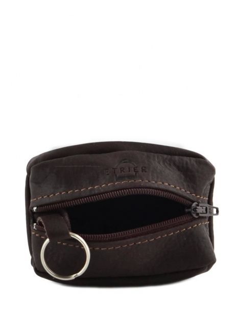 Purse Leather Etrier Brown oil 790043 other view 3