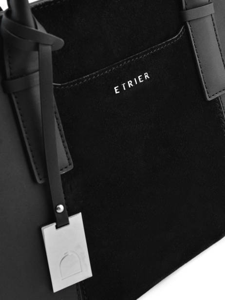 Sac Shopping Caleche Cuir Etrier Noir caleche ECAL003B vue secondaire 1