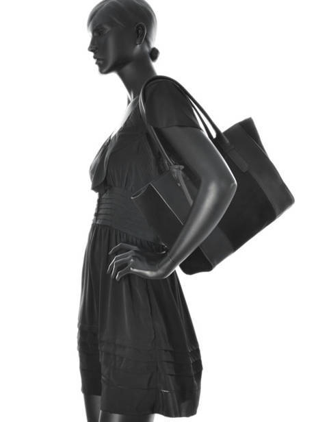 Sac Shopping Caleche Cuir Etrier Noir caleche ECAL003B vue secondaire 2