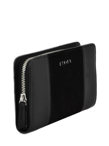 Portefeuille Cuir Etrier Noir caleche ECAL901B vue secondaire 1