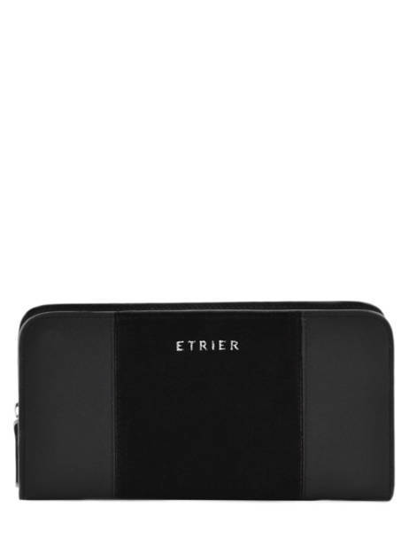 Portefeuille Cuir Etrier Noir caleche ECAL901B