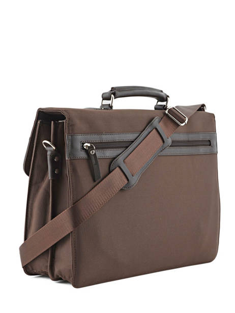 Serviette 2 Compartiments Etrier Marron ultra light LN11749 vue secondaire 3