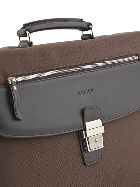 Serviette 2 Compartiments Etrier Marron ultra light LN11749 vue secondaire 1