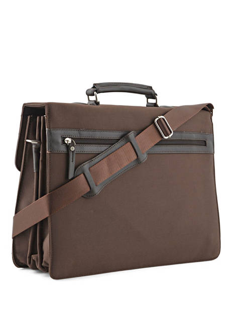 Serviette 3 Compartiments Etrier Marron ultra light LN117491 vue secondaire 3