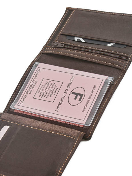Wallet Leather Etrier Brown oil 790149 other view 2