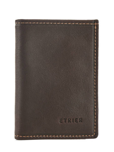 Card Holder Leather Etrier Brown oil 790013