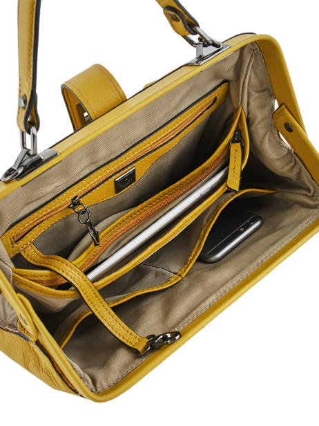 Sac Porté Main M Balade Cuir Etrier Jaune balade EBAL09 vue secondaire 5