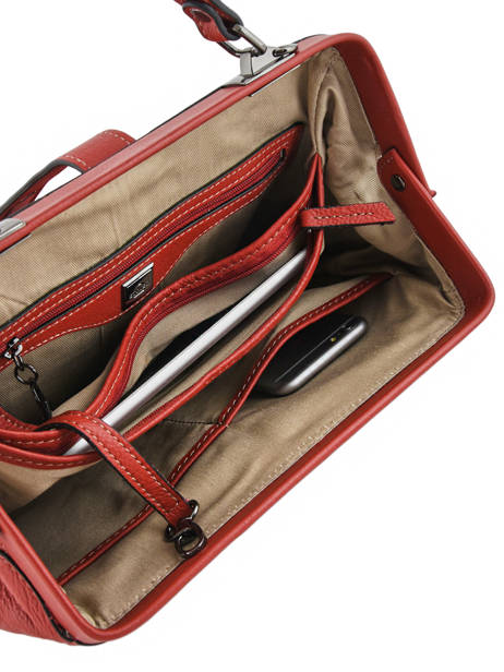 Sac Porté Main S Balade Cuir Etrier Rouge balade EBAL10 vue secondaire 5