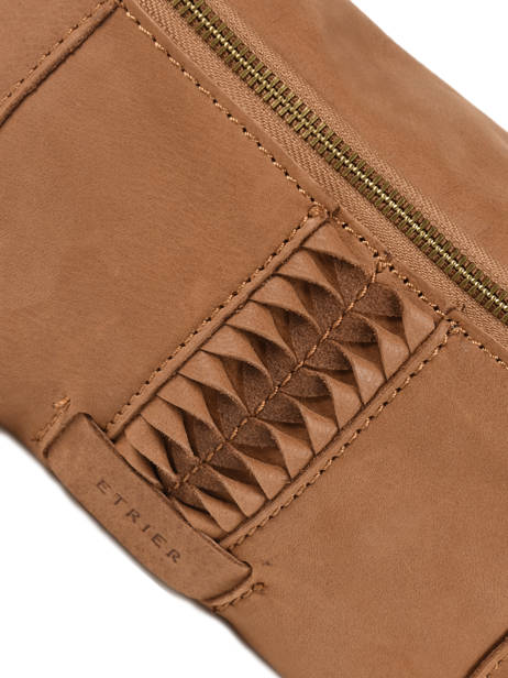 Sac Banane Natte Cuir Etrier Marron natte ENTT10 vue secondaire 1