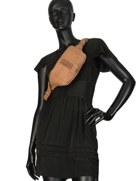 Sac Banane Natte Cuir Etrier Marron natte ENTT10 vue secondaire 2