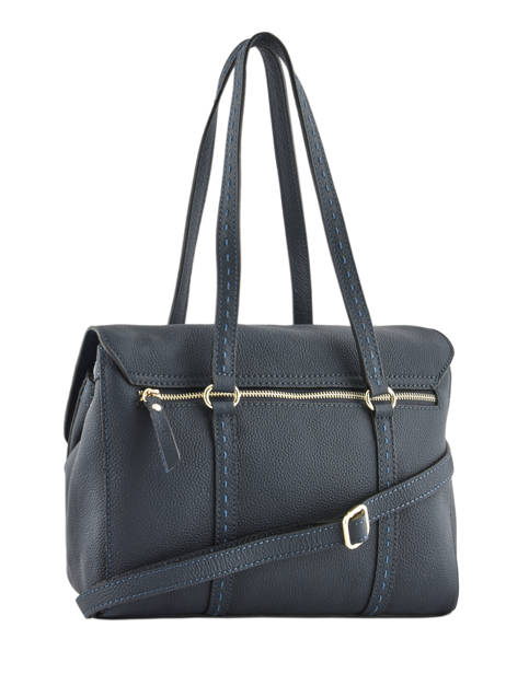 Sac Shopping Tradition Cuir Etrier Bleu tradition EHER27 vue secondaire 4