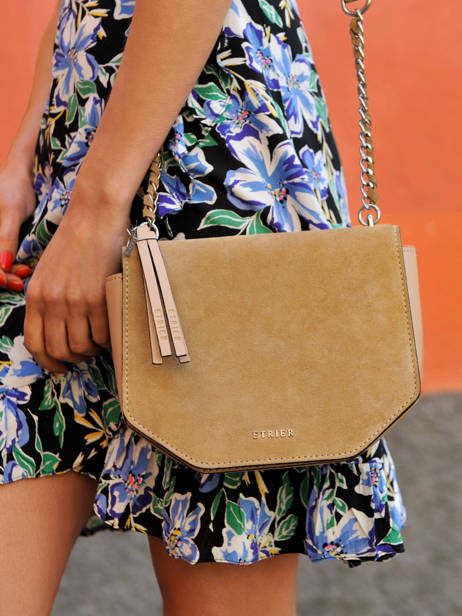 Sac Bandoulière Caleche Cuir Etrier Rose caleche ECAL012B vue secondaire 3