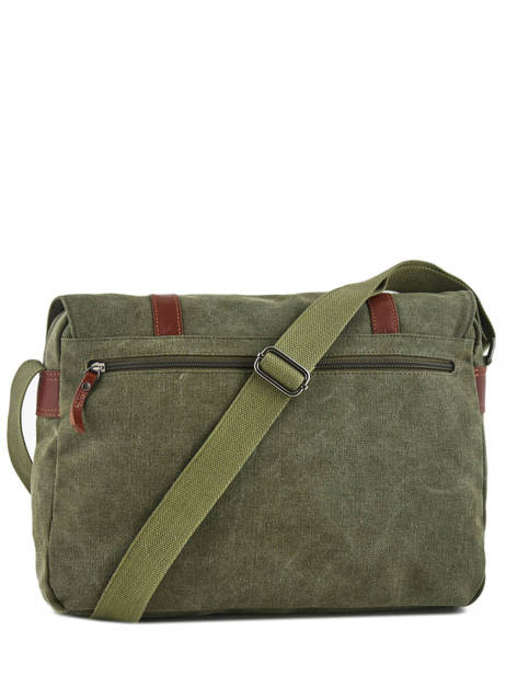 Messenger Bag Etrier Green canvas ECAN02 other view 3