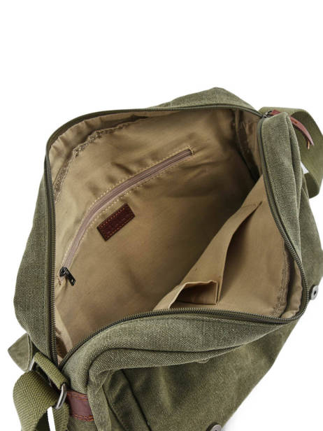 Messenger Bag Etrier Green canvas ECAN02 other view 4