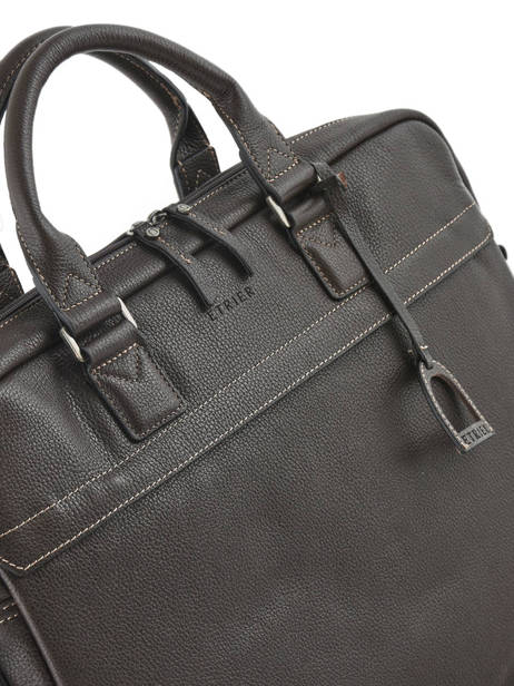 Briefcase 2 Compartments + 15'' Pc Etrier Brown flandres EFLA04 other view 2