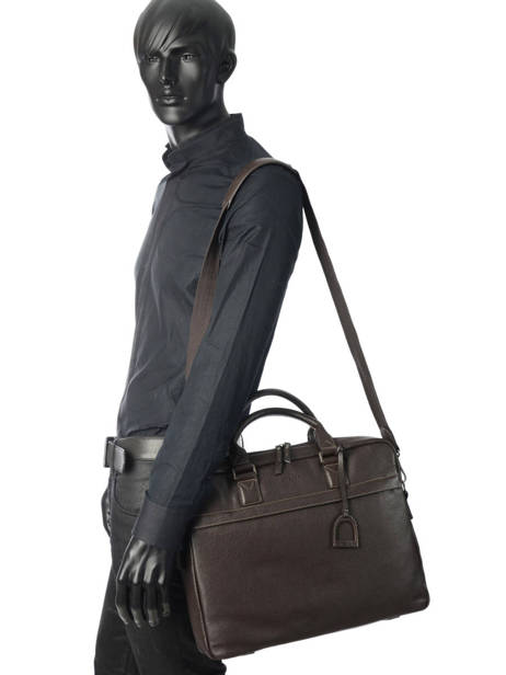 Briefcase 2 Compartments + 15'' Pc Etrier Brown flandres EFLA04 other view 1