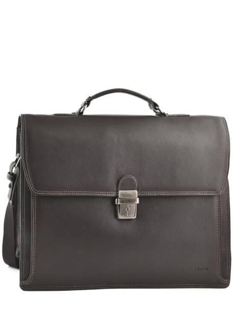 Serviette 3 Compartiments Etrier Marron flandres EFLA02