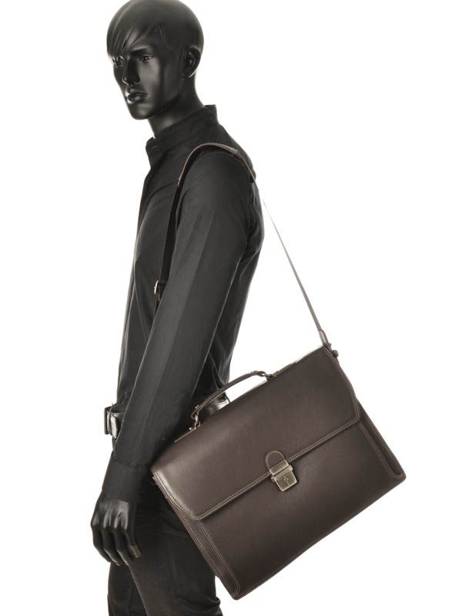 Serviette 3 Compartiments Etrier Marron flandres EFLA02 vue secondaire 1