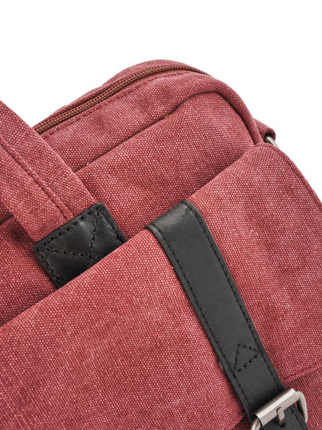 Briefcase 1 Compartment + 15'' Pc Etrier Red canvas ECAN01 other view 1