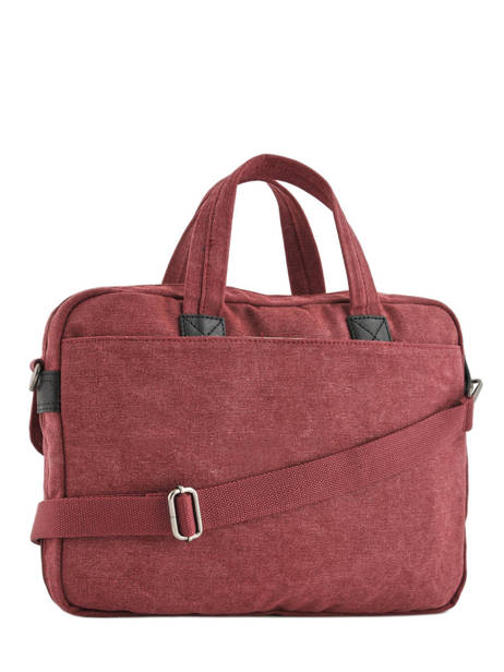 Briefcase 1 Compartment + 15'' Pc Etrier Red canvas ECAN01 other view 3