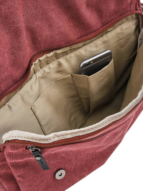 Briefcase 1 Compartment + 15'' Pc Etrier Red canvas ECAN01 other view 5