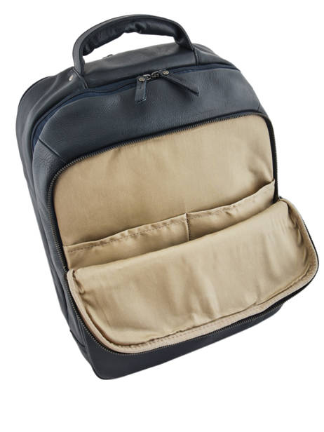 Sac à Dos Business Foulonné 3 Compartiments Etrier Bleu foulonne EFOU04 vue secondaire 4