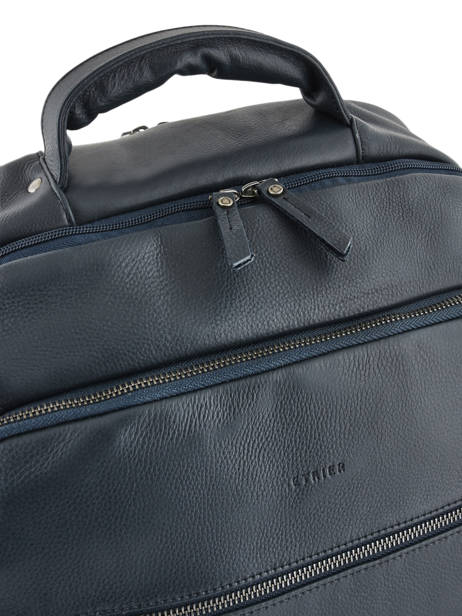 Sac à Dos Business Foulonné 3 Compartiments Etrier Bleu foulonne EFOU04 vue secondaire 1