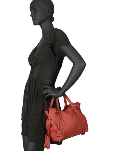 Shoppingtas Tradition Leder Etrier Rood tradition EHER24 ander zicht 2