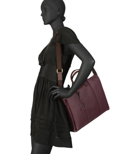 Leather Tradition Briefcase Etrier Violet tradition EHER81 other view 2