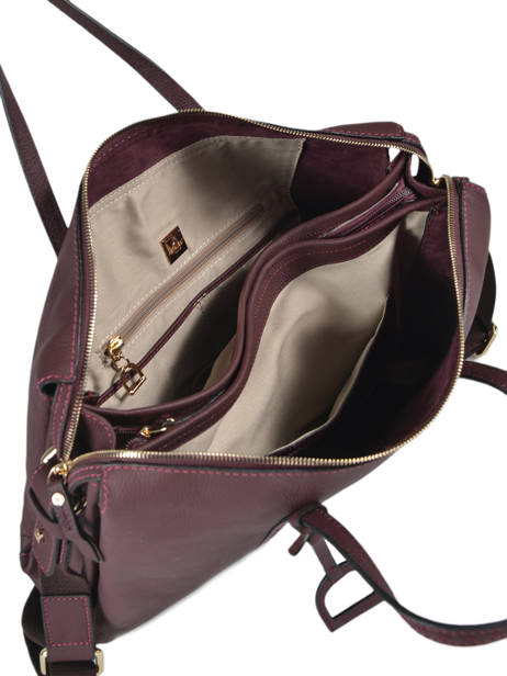 Leather Tradition Briefcase Etrier Violet tradition EHER81 other view 4