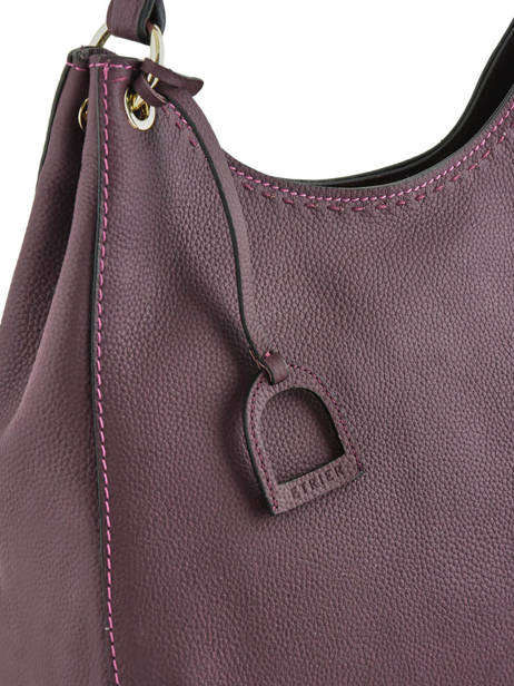 Sac Besace Tradition Cuir Etrier Violet tradition EHER21 vue secondaire 1