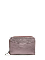 Coin Purse Leather Etrier Pink etincelle irisee EETI900