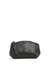 Coin Purse Leather Etrier Black madras EMAD651