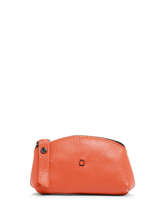 Coin Purse Leather Etrier Orange madras EMAD651