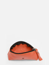 Coin Purse Leather Etrier Orange madras EMAD651-vue-porte