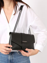Sac Port paule Jana Bloc Cuir Etrier Noir jana bloc EJBC002T-vue-porte
